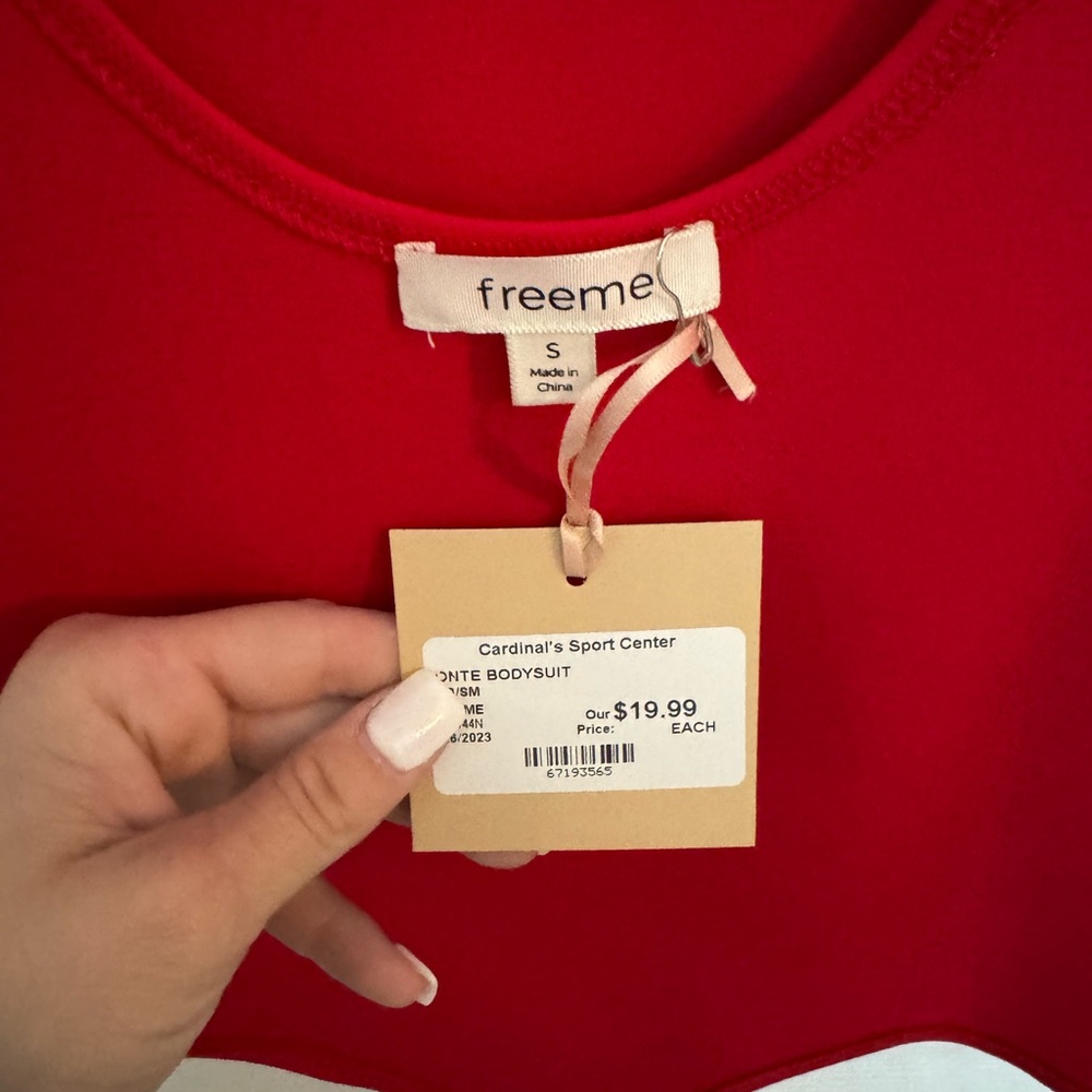 Brand new red hot bodysuit with tag small